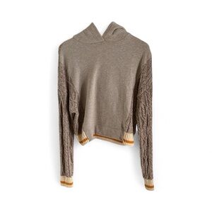 Roots Cozy Tan Cable Knit Women's Cabin Sweater